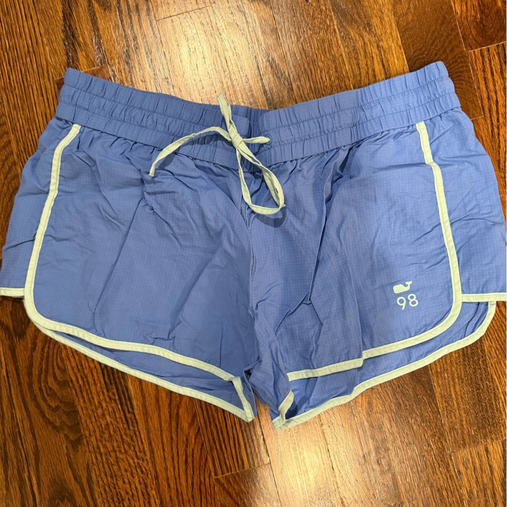 Vineyard Vines Light Blue Athletic Shorts with Cream Trim